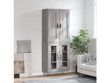 Skříň highboard šedá sonoma 69,5 x 34 x 180 cm kompozitní dřevo 3199655