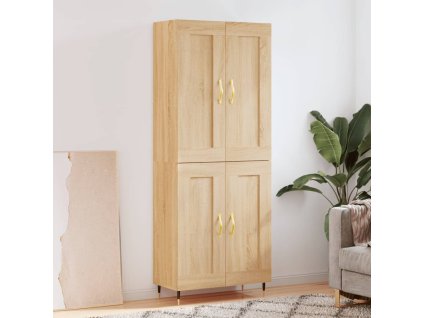 Skříň highboard dub sonoma 69,5 x 34 x 180 cm kompozitní dřevo 3199668