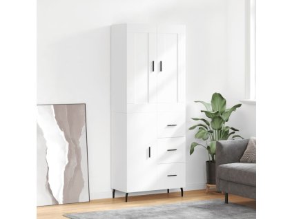 Skříň highboard bílá 69,5 x 34 x 180 cm kompozitní dřevo 3199825