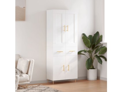 Skříň highboard bílá 69,5 x 34 x 180 cm kompozitní dřevo 3199865