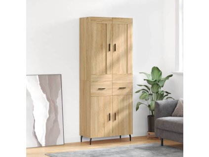 Skříň highboard dub sonoma 69,5 x 34 x 180 cm kompozitní dřevo 3199892