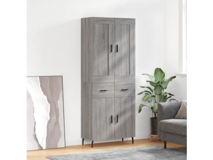 Skříň highboard šedá sonoma 69,5 x 34 x 180 cm kompozitní dřevo 3199895