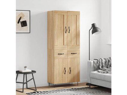 Skříň highboard dub sonoma 69,5 x 34 x 180 cm kompozitní dřevo 3199908