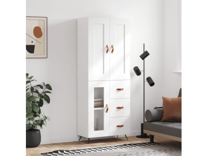 Skříň highboard bílá 69,5 x 34 x 180 cm kompozitní dřevo 3199913