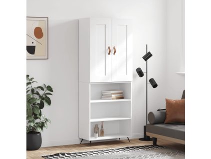 Skříň highboard bílá 69,5 x 34 x 180 cm kompozitní dřevo 3200041