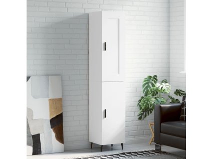 Skříň highboard bílá 34,5 x 34 x 180 cm kompozitní dřevo 3200145