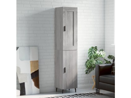 Skříň highboard šedá sonoma 34,5 x 34 x 180 cm kompozitní dřevo 3200151