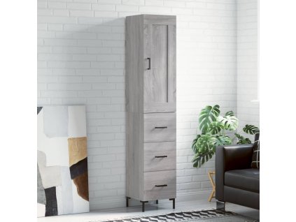 Skříň highboard šedá sonoma 34,5 x 34 x 180 cm kompozitní dřevo 3200199