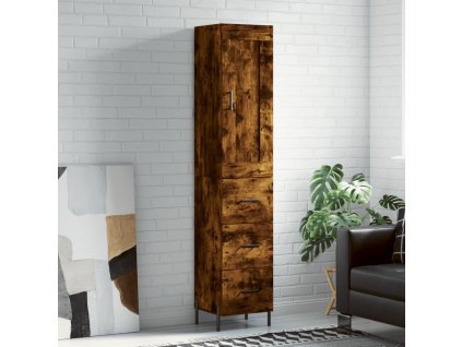 Skříň highboard kouřový dub 34,5 x 34 x 180 cm kompozitní dřevo 3200206