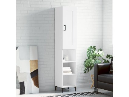 Skříň highboard bílá 34,5 x 34 x 180 cm kompozitní dřevo 3200321
