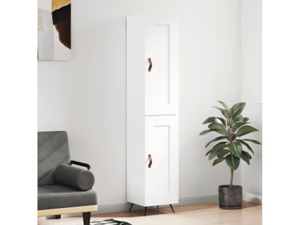 Skříň highboard bílá 34,5 x 34 x 180 cm kompozitní dřevo 3200425