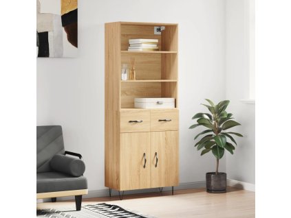 Skříň highboard dub sonoma 69,5 x 34 x 180 cm kompozitní dřevo 3200548