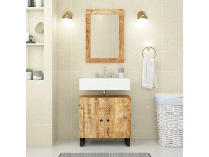 2dílná koupelnová sestava masivní mangovníkové dřevo 3200633