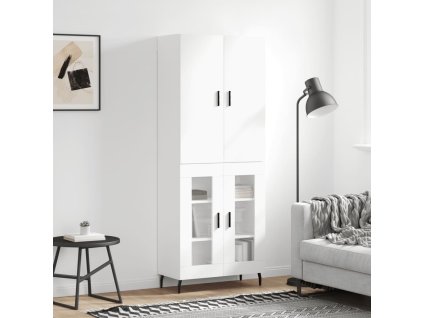 Skříň highboard bílá 69,5 x 34 x 180 cm kompozitní dřevo 3195747