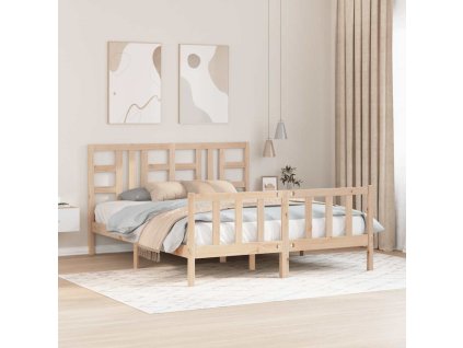 Postel bez matrace 160 x 200 cm masivní borovice 3191981