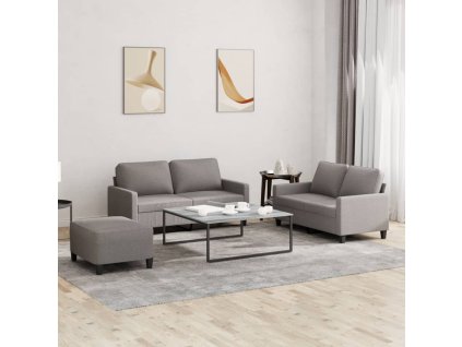 3dílná sedací souprava s poduškami taupe textil 3201459