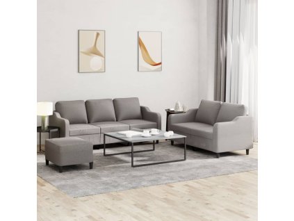 3dílná sedací souprava s poduškami taupe textil 3201849