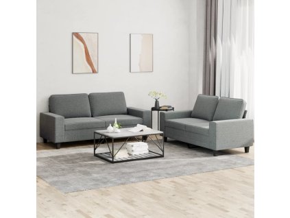2dílná sedací souprava tmavě šedá textil 3201883