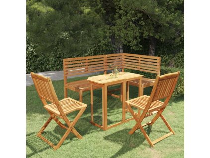 4dílný bistro set masivní akáciové dřevo 3057864