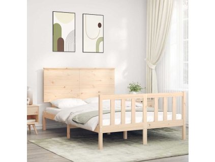 Postel bez matrace 140 x 200 cm masivní borovice 3193401