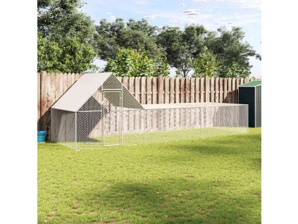 Klec pro kuřata 6 x 2 x 2 m pozinkovaná ocel 144557