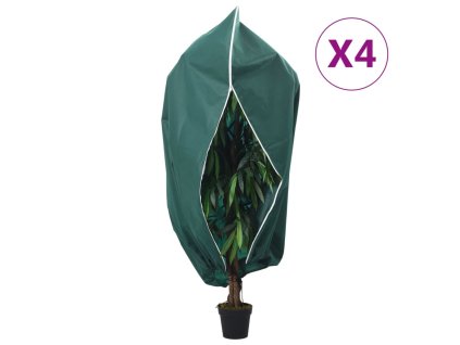 Ochranné návleky na rostliny na zip 4 ks 70 g/m² 3,93 x 3,5 m 3203574