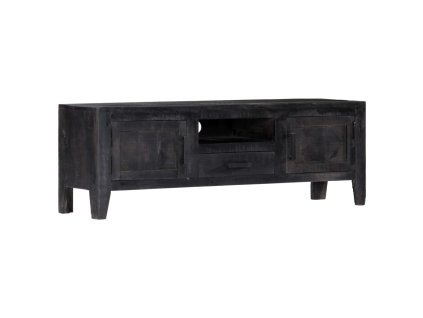 TV stolek černý 118 x 30 x 40 cm masivní mangovníkové dřevo 247985