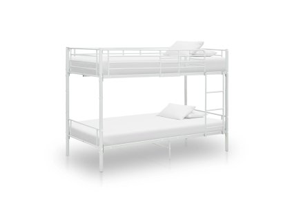 Poschoďová postel bílá kov 90 x 200 cm 287909