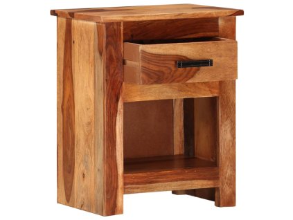 Noční stolek 40 x 30 x 50 cm masivní dřevo 247720