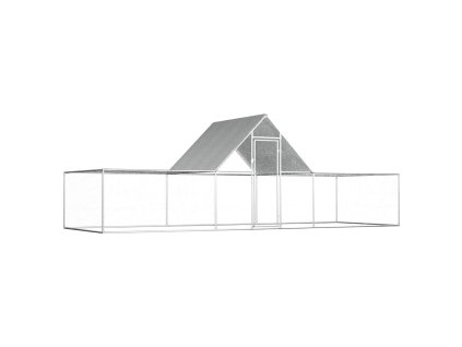 Klec pro kuřata 6 x 2 x 2 m pozinkovaná ocel 144562