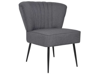 Koktejlová židle tmavě šedá textil 244096