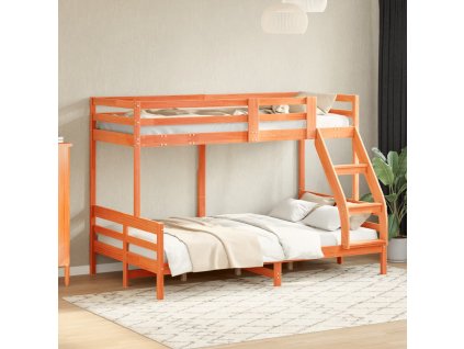 Patrová postel 90 x 200/120 x 200 cm voskově hnědá borové dřevo 3207188
