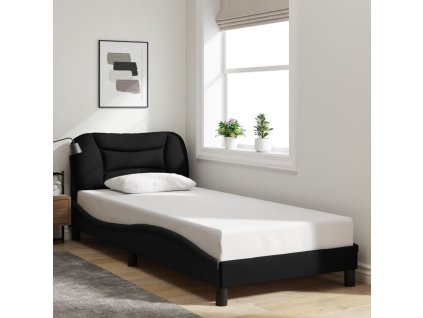 Rám postele bez matrace Hvar černá 80 x 200 cm textil 3207732