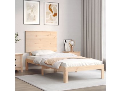 Rám postele s čelem Small Single masivní dřevo 3193621