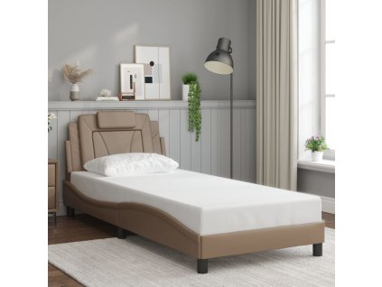 Rám postele Viana bez matrace cappuccino 90x200 cm umělá kůže 3208072