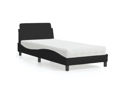 Postel s matrací Dover černá 80 x 200 cm textil 3208286