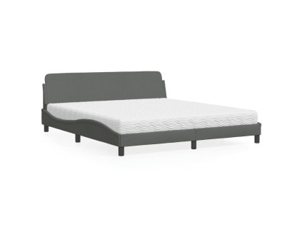 Postel s matrací Dover tmavě šedá 180 x 200 cm textil 3208445