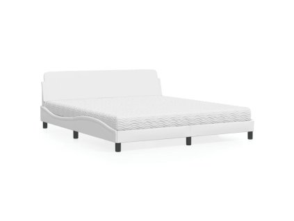 Postel s matrací Dover bílá 180 x 200 cm umělá kůže 3208458