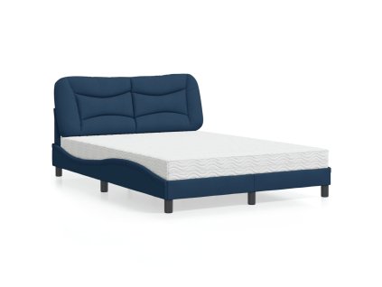 Postel s matrací Hvar modrá 140 x 190 cm textil 3208533