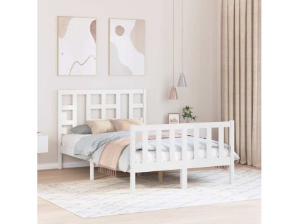 Postel bez matrace bílá 120 x 200 cm masivní borovice 3191967
