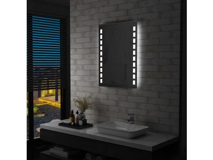 Koupelnové nástěnné zrcadlo s LED osvětlením 60 x 80 cm 144697