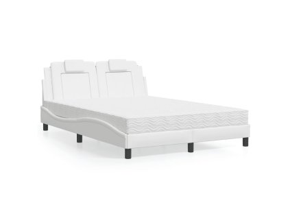 Postel Viana s matrací bílá 140 x 190 cm umělá kůže 3208790