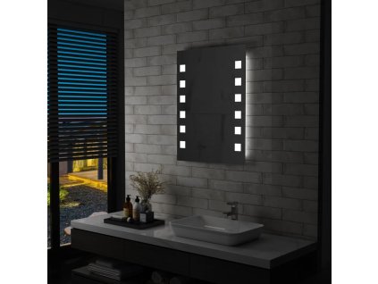 Koupelnové nástěnné zrcadlo s LED osvětlením 60 x 80 cm 144700