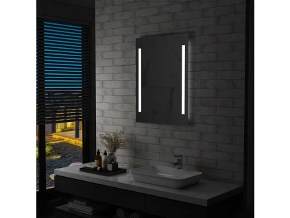 Koupelnové nástěnné zrcadlo s LED osvětlením 60 x 80 cm 144703