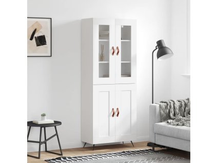Skříň highboard bílá 69,5 x 34 x 180 cm kompozitní dřevo 3198313