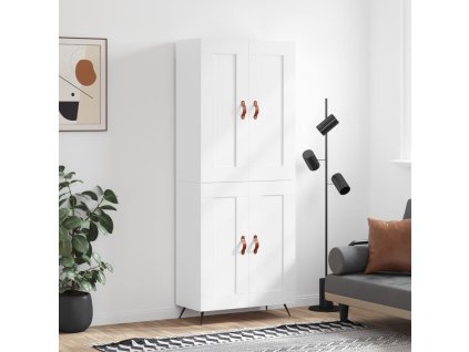 Skříň highboard bílá 69,5 x 34 x 180 cm kompozitní dřevo 3199657
