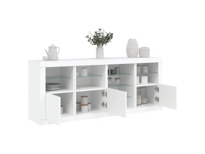 Příborník s LED osvětlením bílý 164 x 37 x 67 cm 3209051