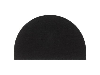 Rohožka před dveře černá půlkruhová 50 x 80 cm kokosové vlákno 155575