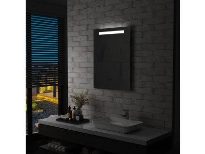 Koupelnové nástěnné zrcadlo s LED osvětlením 60 x 80 cm 144709
