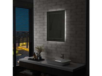 Koupelnové nástěnné zrcadlo s LED osvětlením 60 x 80 cm 144712